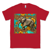Red western sunflowers elephant Classic Tee - LillyAllenDesigns