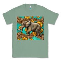 Sage western sunflowers elephant Classic Tee - LillyAllenDesigns