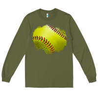 Army Green leopard softball patch Long Sleeve Tee - Jasminsmagicworld