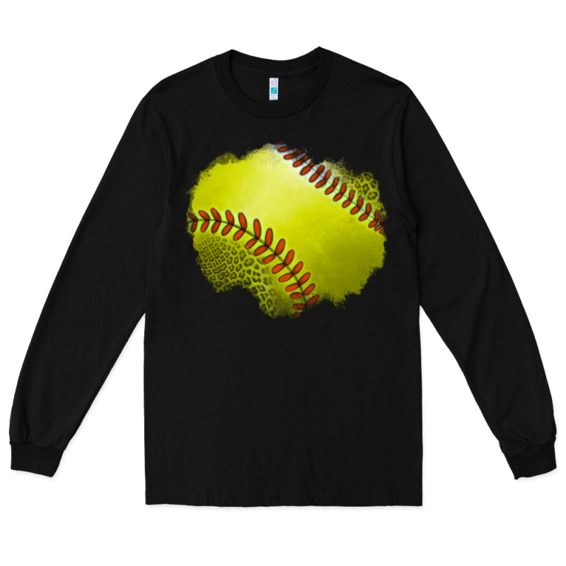 Leopard Softball Patch Long Sleeve Tee by Jasminsmagicworld | Teevron