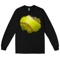 Black leopard softball patch Long Sleeve Tee - Jasminsmagicworld
