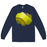 Navy leopard softball patch Long Sleeve Tee - Jasminsmagicworld