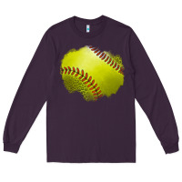 Plum leopard softball patch Long Sleeve Tee - Jasminsmagicworld
