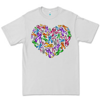 Dove Grey cancer ribbon heart Premium Tee - AdoDesignShop