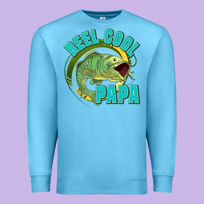 Reel Cool Papa Premium Sweatshirt Designed By Jasminsmagicworld