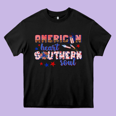 American Heart Southern Soul Heavy Core Tee Designed By Texasbilliewilder