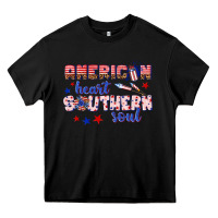Black American heart southern soul Heavy Core Tee - texasbilliewilder