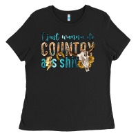 Black i just wanna do country Ladies Tee - texasbilliewilder
