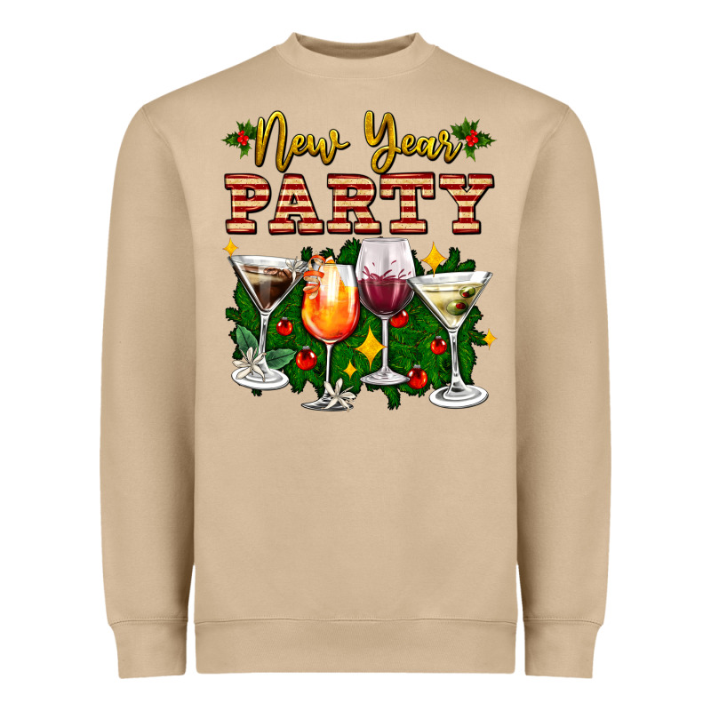 New Year Party Christmas Coctail Heavyweight Sweatshirt by AdoDesignShop | Teevron