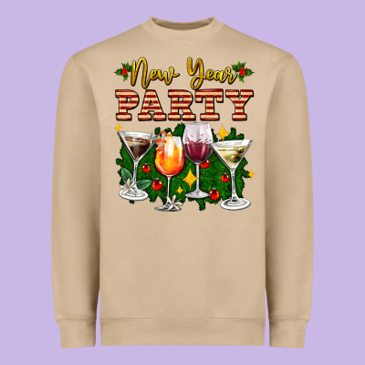 New Year Party Christmas Coctail Heavyweight Sweatshirt Designed By Adodesignshop