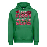 Emerald Love kisses Valentine wishes Valentine's Day Urban Hoodie - HowdyJamesFarm