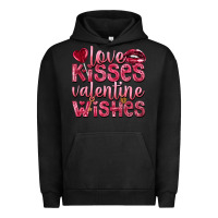 Pigment Black Love kisses Valentine wishes Valentine's Day Urban Hoodie - HowdyJamesFarm
