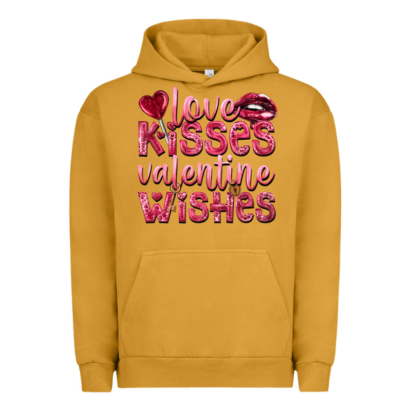 Love Kisses Valentine Wishes Valentine's Day Urban Hoodie by HowdyJamesFarm | Teevron
