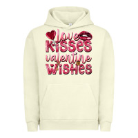Pigment Pistachio Love kisses Valentine wishes Valentine's Day Urban Hoodie - HowdyJamesFarm