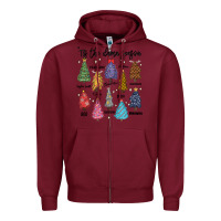 Burgundy tis the damn season music Zipper Hoodie - MaliasSmallBusiness