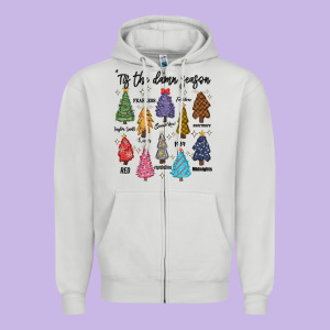 Tis The Damn Season Music Zipper Hoodie Designed By Maliassmallbusiness