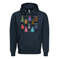Navy tis the damn season music Zipper Hoodie - MaliasSmallBusiness
