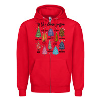 Red tis the damn season music Zipper Hoodie - MaliasSmallBusiness
