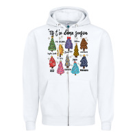 White tis the damn season music Zipper Hoodie - MaliasSmallBusiness