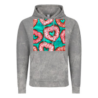 Cloud Rock valentines day heart donuts seamless pattern Vintage Hoodie - BundleAndBundleShop