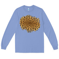 Colony Blue leopard patch Long Sleeve Tee - Jasminsmagicworld