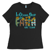 Black in oceans deep faith will stand Ladies Tee - texasbilliewilder