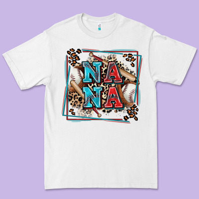 Baseball Nana With Leopard Premium Tee Designed By Zillion Design Studio