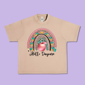Hello Daycare Urban Heavy Tee Designed By Jahusdesignshop