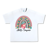 White hello daycare Urban Heavy Tee - JahusDesignShop