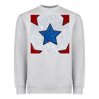 Heather Grey Glitter 4th Of July Seamless Pattern Heavyweight Sweatshirt - BundleAndBundleShop