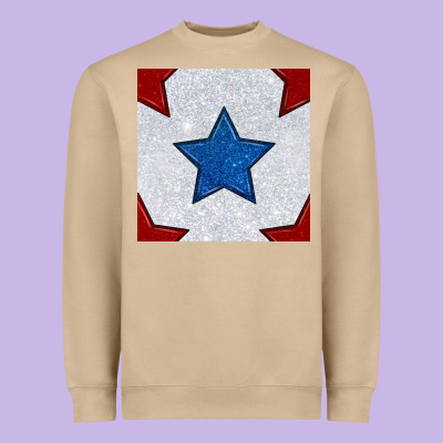 Glitter 4th Of July Seamless Pattern Heavyweight Sweatshirt Designed By Bundleandbundleshop