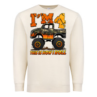 Sandshell i'm four this is how i roll monster truck birthday Premium Sweatshirt - Jasminsmagicworld