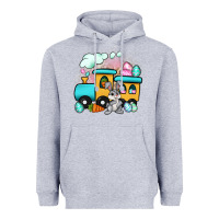 Heather Grey easter train Heavyweight Hoodie - Artiststas