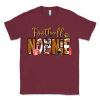 Burgundy football NONNiE Classic Tee - CowhideDigitalArt
