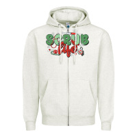 Oatmeal Heather scrub life Zipper Hoodie - MaliasSmallBusiness