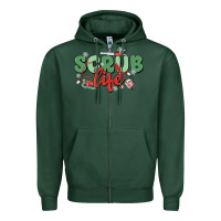 Sports Green scrub life Zipper Hoodie - MaliasSmallBusiness