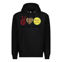 Black Peace Love Softball Premium Hoodie - Bettercallsaul