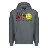 Rock Peace Love Softball Premium Hoodie - Bettercallsaul