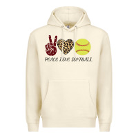 Sandshell Peace Love Softball Premium Hoodie - Bettercallsaul