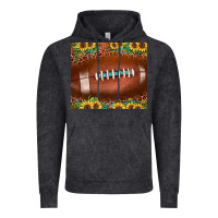 Vintage Black football leopard turquoise sunflower Vintage Hoodie - JahusDesignShop