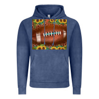 Vintage Denim football leopard turquoise sunflower Vintage Hoodie - JahusDesignShop