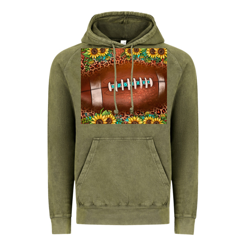 Football Leopard Turquoise Sunflower Vintage Hoodie by JahusDesignShop | Teevron