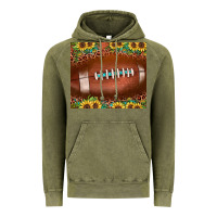 Vintage Olive football leopard turquoise sunflower Vintage Hoodie - JahusDesignShop