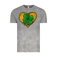 Cloud Rock St. Patrick's Day Heart with Shamrock Vintage Tee - Jasminsmagicworld