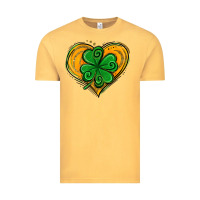 Vintage Mustard St. Patrick's Day Heart with Shamrock Vintage Tee - Jasminsmagicworld