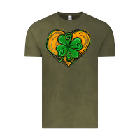 Vintage Olive St. Patrick's Day Heart with Shamrock Vintage Tee - Jasminsmagicworld