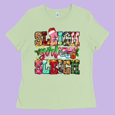 Sleigh Girl Sleigh Ladies Tee Designed By Zillion Design Studio