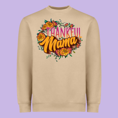 Thankful Mama Heavyweight Sweatshirt Designed By Jahusdesignshop