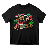 Black santas favorite nurse Heavy Core Tee - Zillion Design Studio