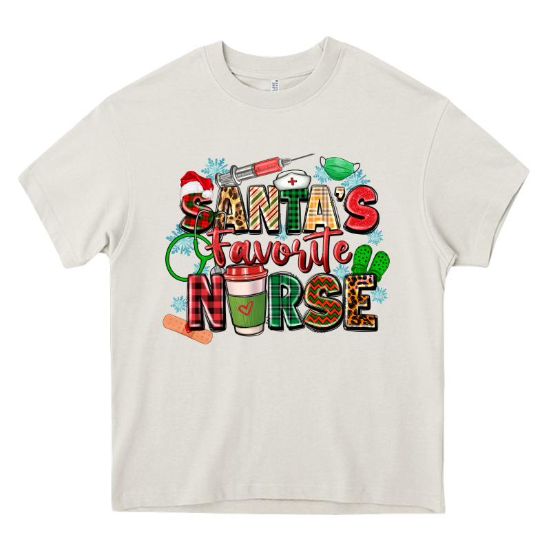 Santas Favorite Nurse Heavy Core Tee by Zillion Design Studio | Teevron